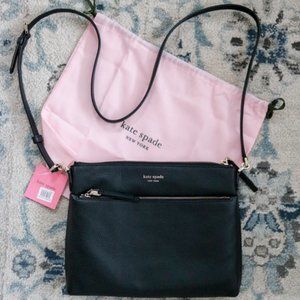 NEW WITH TAGS Kate Spade black leather crossbody
